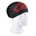 Face protection mask, skull design, red color